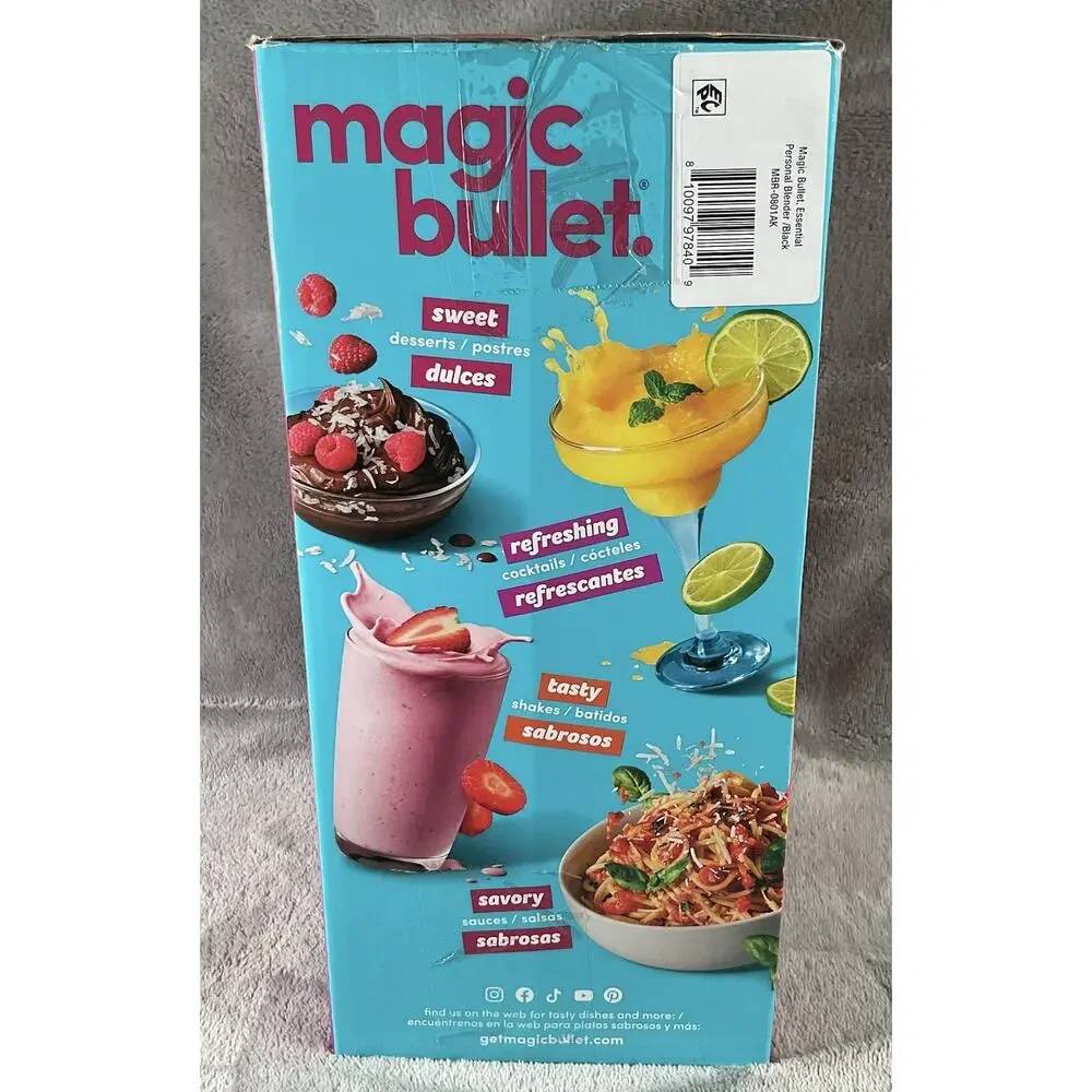 Magic Bullet Personal Blender Set Smoothie Maker Mix Chop Blend Pulse Whip Black